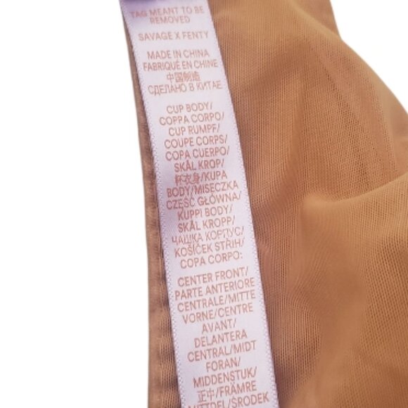 CT2034 Savage X Fenty Fascination Best form Copper Shiny Underwire Bra 36DD - Picture 8 of 11